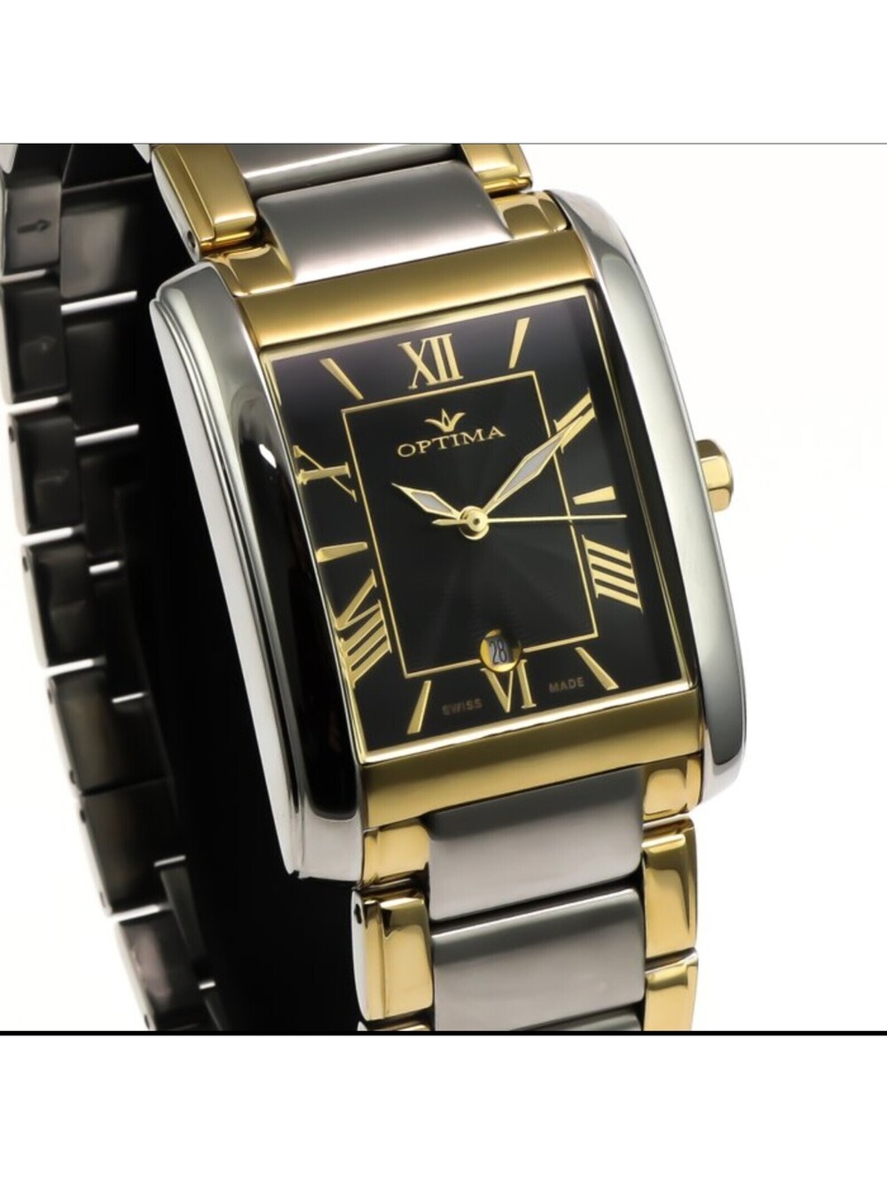Optima Swiss Watch 30mm PVD Gold Stainless Steel Quartz 3ATM OSM140-SG-3 Womens